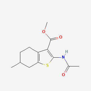 molecular formula C13H17NO3S B10865944 Methyl 2-(acetylamino)-6-methyl-4,5,6,7-tetrahydro-1-benzothiophene-3-carboxylate 