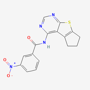 molecular formula C16H12N4O3S B10865952 N-(6,7-dihydro-5H-cyclopenta[4,5]thieno[2,3-d]pyrimidin-4-yl)-3-nitrobenzamide 