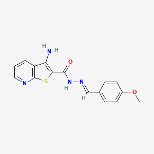 3-amino-N'-[(E)-(4-methoxyphenyl)methylidene]thieno[2,3-b]pyridine-2-carbohydrazide