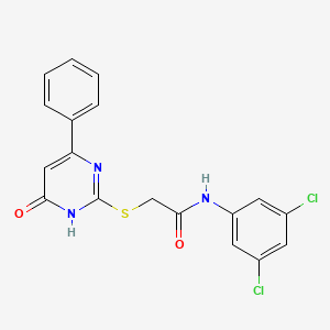 molecular formula C18H13Cl2N3O2S B10865983 N-(3,5-dichlorophenyl)-2-[(4-hydroxy-6-phenylpyrimidin-2-yl)sulfanyl]acetamide 