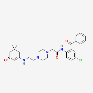 N-[4-chloro-2-(phenylcarbonyl)phenyl]-2-(4-{2-[(5,5-dimethyl-3-oxocyclohex-1-en-1-yl)amino]ethyl}piperazin-1-yl)acetamide