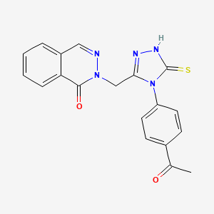 molecular formula C19H15N5O2S B10865997 2-{[4-(4-acetylphenyl)-5-sulfanyl-4H-1,2,4-triazol-3-yl]methyl}phthalazin-1(2H)-one 