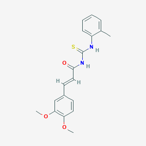 (2E)-3-(3,4-dimethoxyphenyl)-N-[(2-methylphenyl)carbamothioyl]prop-2-enamide