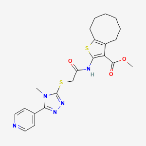 methyl 2-[({[4-methyl-5-(pyridin-4-yl)-4H-1,2,4-triazol-3-yl]sulfanyl}acetyl)amino]-4,5,6,7,8,9-hexahydrocycloocta[b]thiophene-3-carboxylate