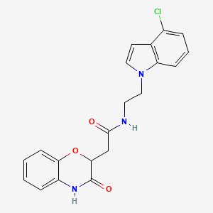 N-[2-(4-chloro-1H-indol-1-yl)ethyl]-2-(3-hydroxy-2H-1,4-benzoxazin-2-yl)acetamide