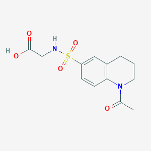 2-{[(1-Acetyl-1,2,3,4-tetrahydro-6-quinolinyl)sulfonyl]amino}acetic acid