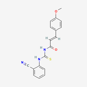 (2E)-N-[(2-cyanophenyl)carbamothioyl]-3-(4-methoxyphenyl)prop-2-enamide