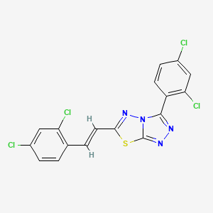 3-(2,4-dichlorophenyl)-6-[(E)-2-(2,4-dichlorophenyl)ethenyl][1,2,4]triazolo[3,4-b][1,3,4]thiadiazole