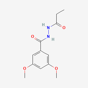 molecular formula C12H16N2O4 B10866150 3,5-dimethoxy-N'-propanoylbenzohydrazide 