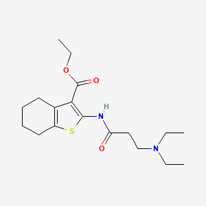 molecular formula C18H28N2O3S B10866155 ethyl 2-[(N,N-diethyl-beta-alanyl)amino]-4,5,6,7-tetrahydro-1-benzothiophene-3-carboxylate 