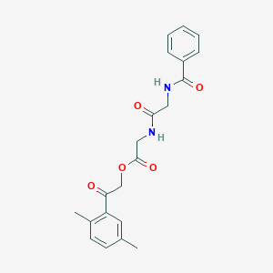 2-(2,5-dimethylphenyl)-2-oxoethyl N-(phenylcarbonyl)glycylglycinate