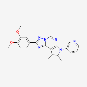 2-(3,4-Dimethoxyphenyl)-8,9-dimethyl-7-(3-pyridyl)-7H-pyrrolo[3,2-E][1,2,4]triazolo[1,5-C]pyrimidine