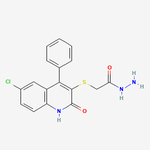 2-[(6-Chloro-2-oxo-4-phenyl-1,2-dihydroquinolin-3-yl)sulfanyl]acetohydrazide