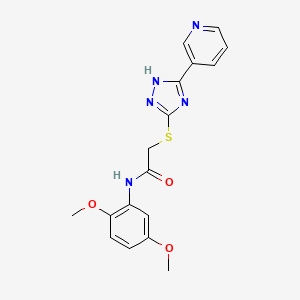 molecular formula C17H17N5O3S B10866210 N-(2,5-Dimethoxyphenyl)-2-((3-(pyridin-3-yl)-1H-1,2,4-triazol-5-yl)thio)acetamide 