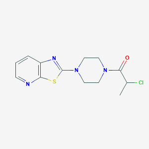 molecular formula C13H15ClN4OS B10866234 2-Chloro-1-(4-[1,3]thiazolo[5,4-B]pyridin-2-ylpiperazino)-1-propanone 