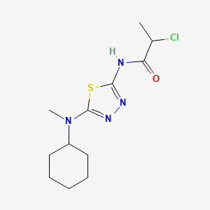 2-Chloro-N-{5-[cyclohexyl(methyl)amino]-1,3,4-thiadiazol-2-YL}propanamide