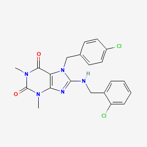 7-(4-chlorobenzyl)-8-[(2-chlorobenzyl)amino]-1,3-dimethyl-3,7-dihydro-1H-purine-2,6-dione