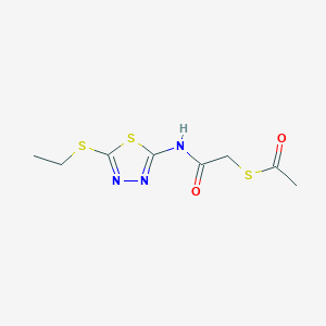 S-(2-{[5-(ethylsulfanyl)-1,3,4-thiadiazol-2-yl]amino}-2-oxoethyl) ethanethioate