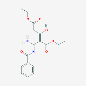 diethyl (2Z)-2-{amino[(phenylcarbonyl)amino]methylidene}-3-oxopentanedioate