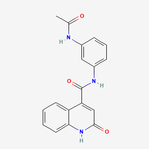 N-[3-(acetylamino)phenyl]-2-hydroxyquinoline-4-carboxamide