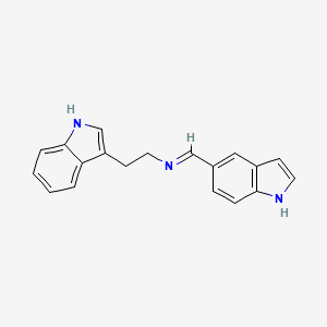 2-(1H-indol-3-yl)-N-[(E)-1H-indol-5-ylmethylidene]ethanamine