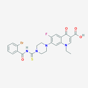 7-[4-[(2-Bromobenzoyl)carbamothioyl]piperazin-1-yl]-1-ethyl-6-fluoro-4-oxoquinoline-3-carboxylic acid