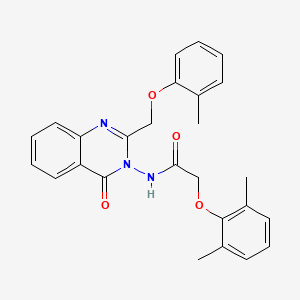 2-(2,6-dimethylphenoxy)-N-{2-[(2-methylphenoxy)methyl]-4-oxoquinazolin-3(4H)-yl}acetamide