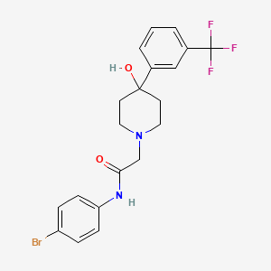 N-(4-bromophenyl)-2-{4-hydroxy-4-[3-(trifluoromethyl)phenyl]piperidin-1-yl}acetamide