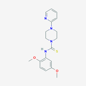 molecular formula C18H22N4O2S B10866445 N-(2,5-dimethoxyphenyl)-4-(2-pyridinyl)-1-piperazinecarbothioamide 