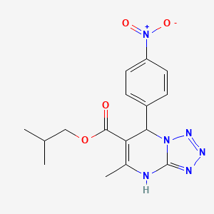 molecular formula C16H18N6O4 B10866492 2-Methylpropyl 5-methyl-7-(4-nitrophenyl)-4,7-dihydrotetrazolo[1,5-a]pyrimidine-6-carboxylate 