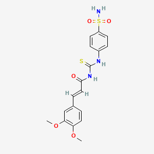 4-{3-[3-(3,4-Dimethoxy-phenyl)-acryloyl]-thioureido}-benzenesulfonamide