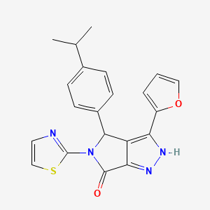 3-(2-Furyl)-4-(4-isopropylphenyl)-5-(1,3-thiazol-2-YL)-4,5-dihydropyrrolo[3,4-C]pyrazol-6(2H)-one