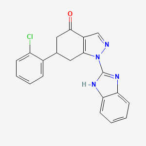 1-(1H-benzimidazol-2-yl)-6-(2-chlorophenyl)-1,5,6,7-tetrahydro-4H-indazol-4-one