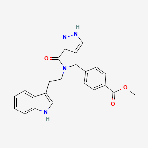 methyl 4-{5-[2-(1H-indol-3-yl)ethyl]-3-methyl-6-oxo-1,4,5,6-tetrahydropyrrolo[3,4-c]pyrazol-4-yl}benzoate