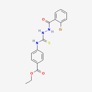 molecular formula C17H16BrN3O3S B10866564 Ethyl 4-[({2-[(2-bromophenyl)carbonyl]hydrazinyl}carbonothioyl)amino]benzoate 