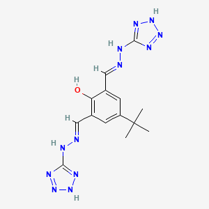 4-tert-butyl-2,6-bis{(E)-[2-(2H-tetrazol-5-yl)hydrazinylidene]methyl}phenol