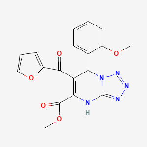 molecular formula C18H15N5O5 B10866621 Methyl 6-(furan-2-ylcarbonyl)-7-(2-methoxyphenyl)-4,7-dihydrotetrazolo[1,5-a]pyrimidine-5-carboxylate 