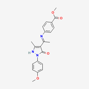 methyl 4-({(1Z)-1-[1-(4-methoxyphenyl)-3-methyl-5-oxo-1,5-dihydro-4H-pyrazol-4-ylidene]ethyl}amino)benzoate