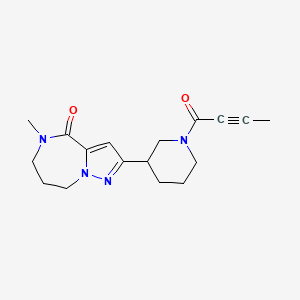 2-[1-(but-2-ynoyl)piperidin-3-yl]-5-methyl-5,6,7,8-tetrahydro-4H-pyrazolo[1,5-a][1,4]diazepin-4-one