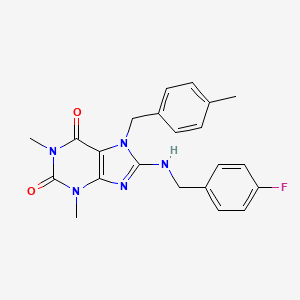 8-[(4-fluorobenzyl)amino]-1,3-dimethyl-7-(4-methylbenzyl)-3,7-dihydro-1H-purine-2,6-dione