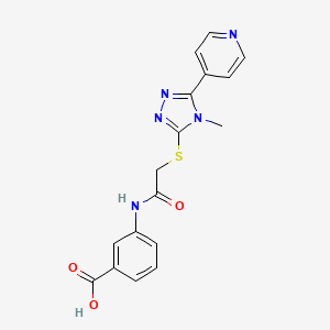 3-[({[4-methyl-5-(pyridin-4-yl)-4H-1,2,4-triazol-3-yl]sulfanyl}acetyl)amino]benzoic acid