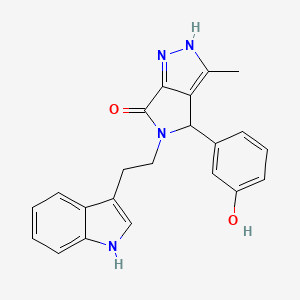 4-(3-hydroxyphenyl)-5-[2-(1H-indol-3-yl)ethyl]-3-methyl-4,5-dihydropyrrolo[3,4-c]pyrazol-6(2H)-one