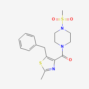 molecular formula C17H21N3O3S2 B10866725 (5-Benzyl-2-methyl-1,3-thiazol-4-yl)[4-(methylsulfonyl)piperazin-1-yl]methanone 