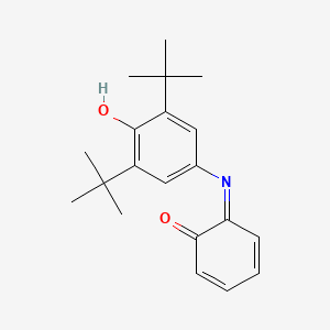 molecular formula C20H25NO2 B10866732 2,6-Di-tert-butyl-4-[(2-hydroxyphenyl)imino]cyclohexa-2,5-dien-1-one 