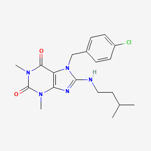 molecular formula C19H24ClN5O2 B10866739 7-(4-chlorobenzyl)-1,3-dimethyl-8-[(3-methylbutyl)amino]-3,7-dihydro-1H-purine-2,6-dione 