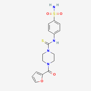 4-(furan-2-ylcarbonyl)-N-(4-sulfamoylphenyl)piperazine-1-carbothioamide