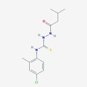 molecular formula C13H18ClN3OS B10866756 N-(4-chloro-2-methylphenyl)-2-(3-methylbutanoyl)hydrazinecarbothioamide 