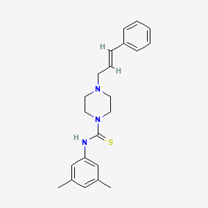 molecular formula C22H27N3S B10866762 N-(3,5-dimethylphenyl)-4-[(2E)-3-phenylprop-2-en-1-yl]piperazine-1-carbothioamide 