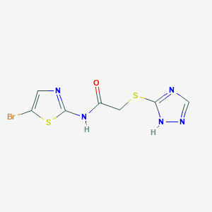 N-(5-bromo-1,3-thiazol-2-yl)-2-(1H-1,2,4-triazol-5-ylsulfanyl)acetamide