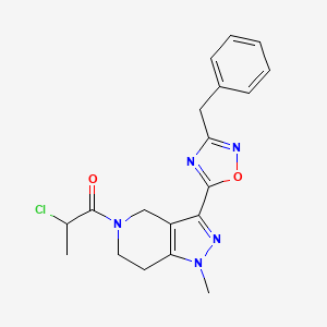 1-[3-(3-Benzyl-1,2,4-oxadiazol-5-YL)-1-methyl-1,4,6,7-tetrahydro-5H-pyrazolo[4,3-C]pyridin-5-YL]-2-chloro-1-propanone